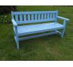 Modrá dřevěná lavice
